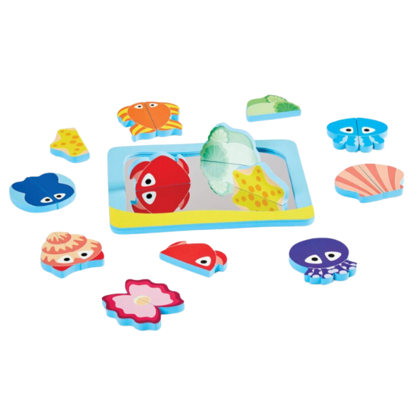 Set cu oglindă și creaturi marine – Distracție în baie