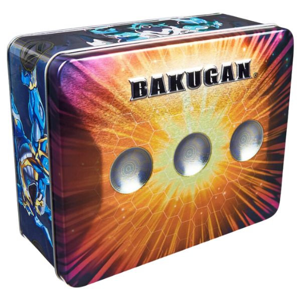 Set Bakugan 2în1 în Cutie Metalică Bakugan Tin