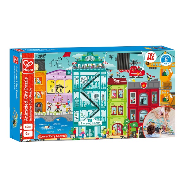 Puzzle Orașul animat