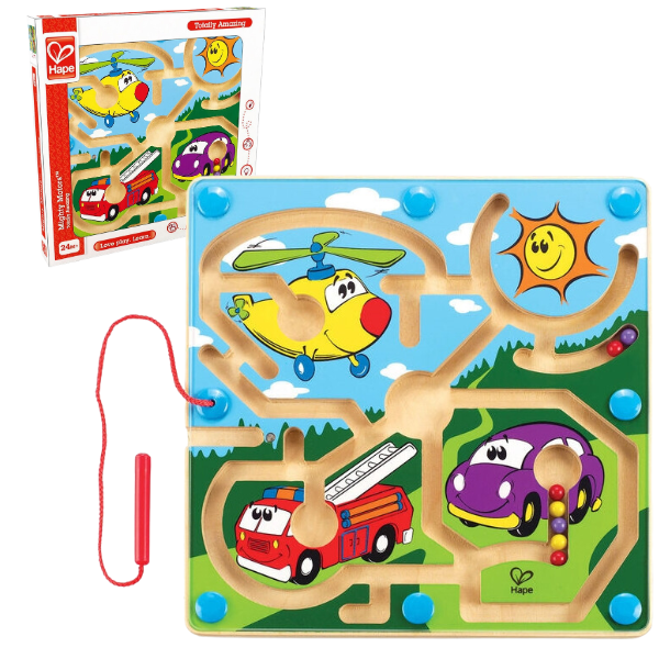 Joc educativ Labirint magnetic «Motoare Puternice»