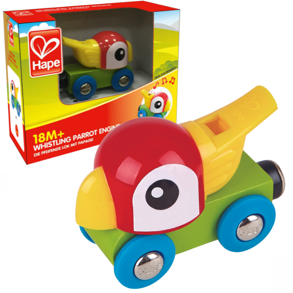 Jucărie educațională „Locomotivă - papagalul care fluieră”