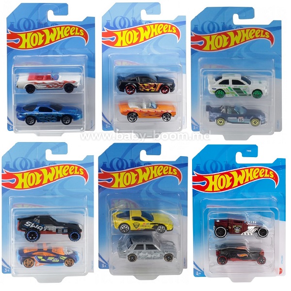 Hot Wheels Set 2 mașini de bază (asortiment)