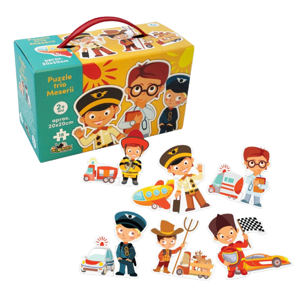 Puzzle trio Noriel – Meserii, 18 elem.