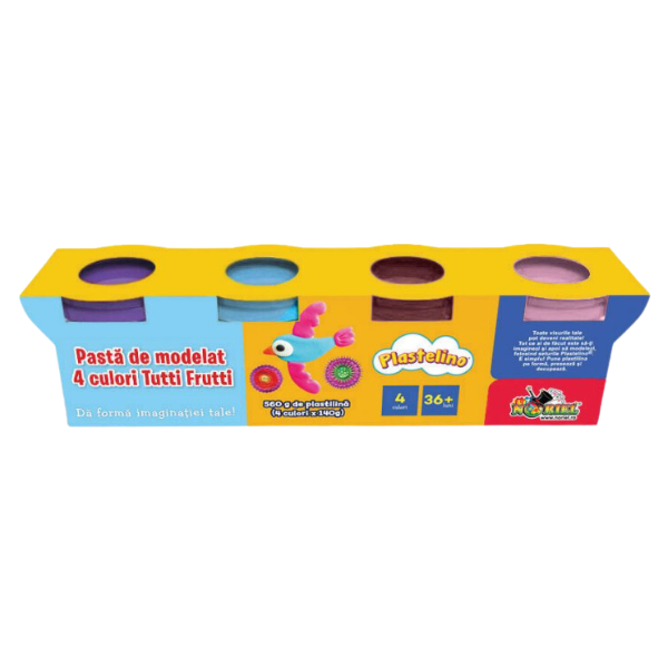 Pastă de modelat Tutti Frutti – Plastelino, 4 culori