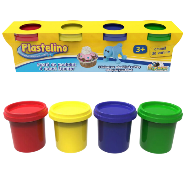Cumpara  Aluat și nisip - Pastă de modelat Starter – Plastelino, 4 culo..