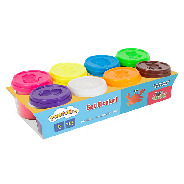 Set 8 culori plastilină – Plastelino