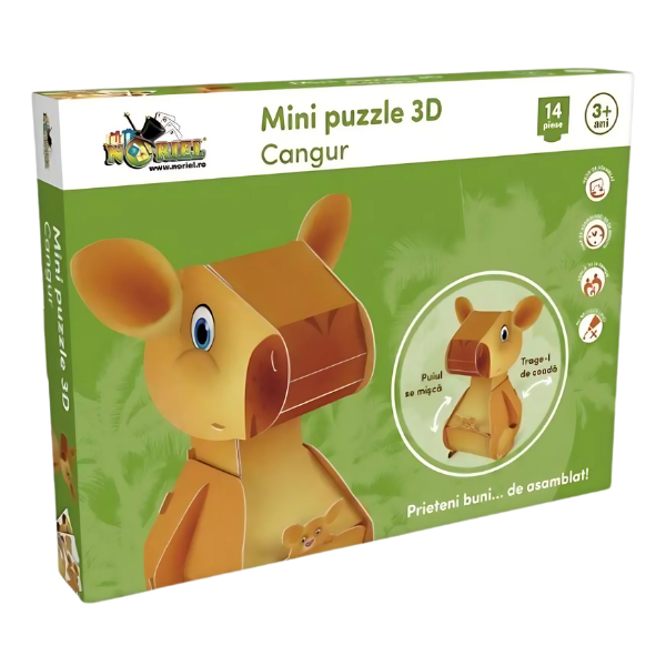 Mini Puzzle 3D – Cangur, 14 elem.