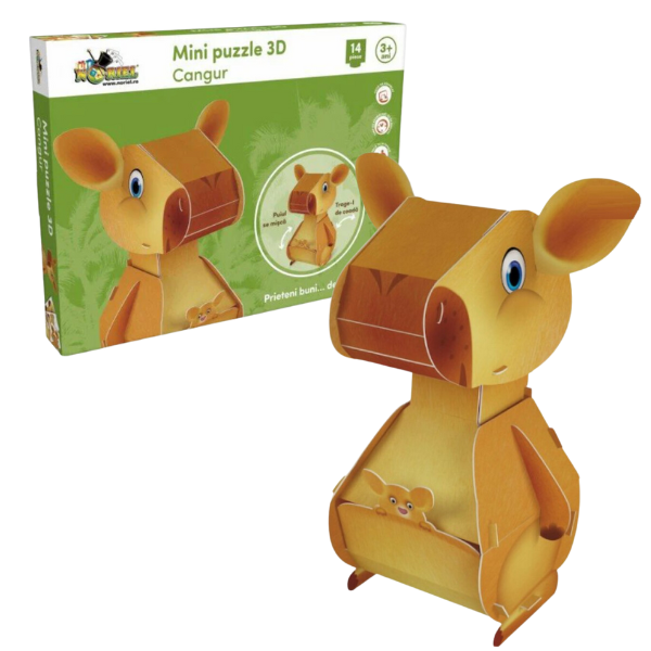 Mini Puzzle 3D – Cangur, 14 elem.