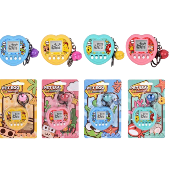 Breloc pentru chei Tamagotchi, în formă de inimă, (as.)