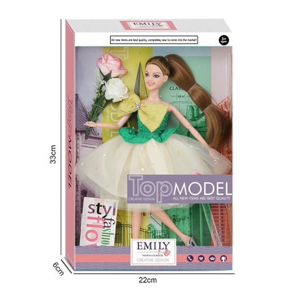 Кукла Эмили"Top Model" с аксессуарами и цветами