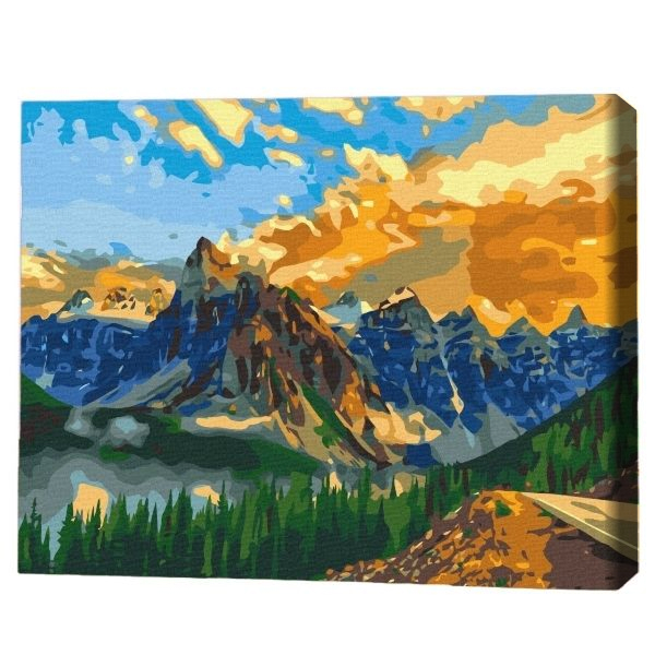 Картина по номерам 30*40 см (без упаковки) - Горный пейзаж