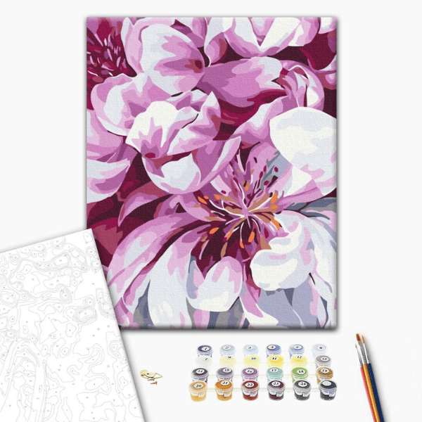 Pictură pe numere 30*40 сm (fără cutie) – Floare fotografiată în stil macro