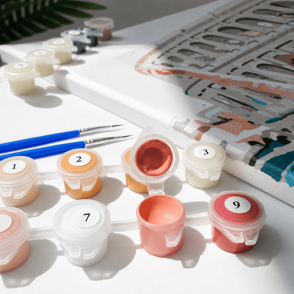 Pictură pe numere 30*40 сm (pânză neagră/fără cutie) – Privirea vulpii