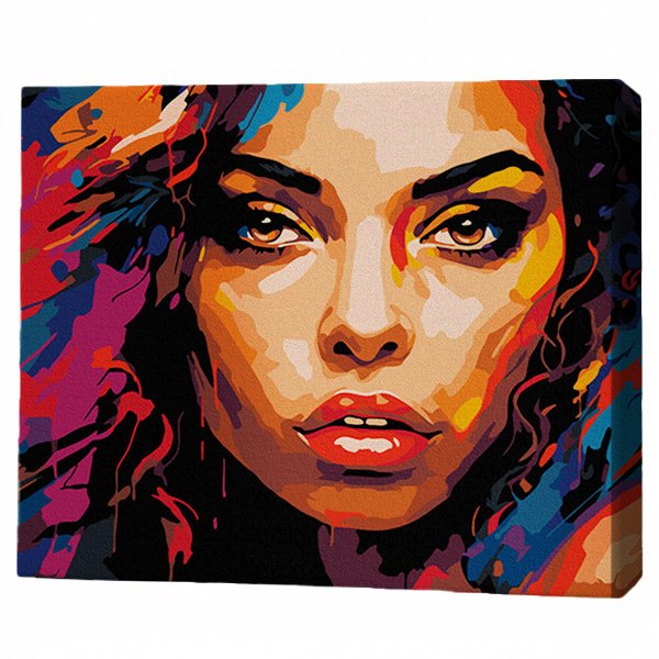 Pictură pe numere 30*40 сm (pânză neagră/fără cutie) – Armonia culorilor