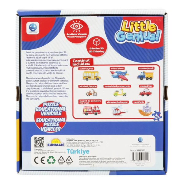 Puzzle ”Vehicule”, 36 elem.