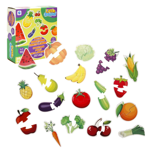 Puzzle ”Fructe și legume”, 36 elem.