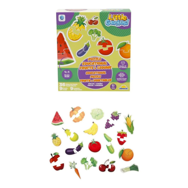 Puzzle ”Fructe și legume”, 36 elem.