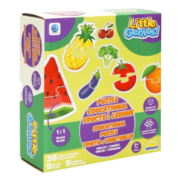 Puzzle ”Fructe și legume”, 36 elem.