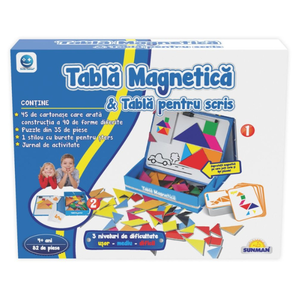 Обучающая игра 2 в 1 "Магнитная доска и доска для письма", рум.