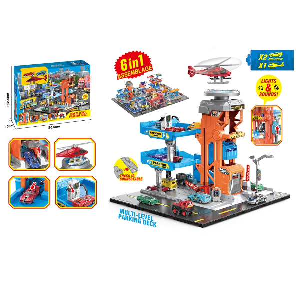 Set de joacă „Parcaj multi-etajat cu helipad”