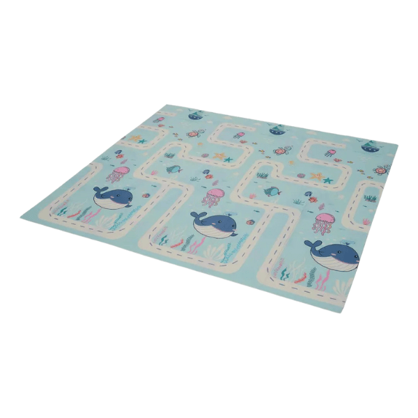Covoras educativ cu 2 fete din spumă, 200 x 180 x 1 cm