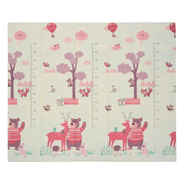 Covoras educativ cu 2 fete din spumă, 200 x 180 x 1 cm