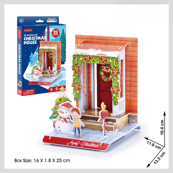 3D puzzle "Casa de Crăciun", 20 elem.