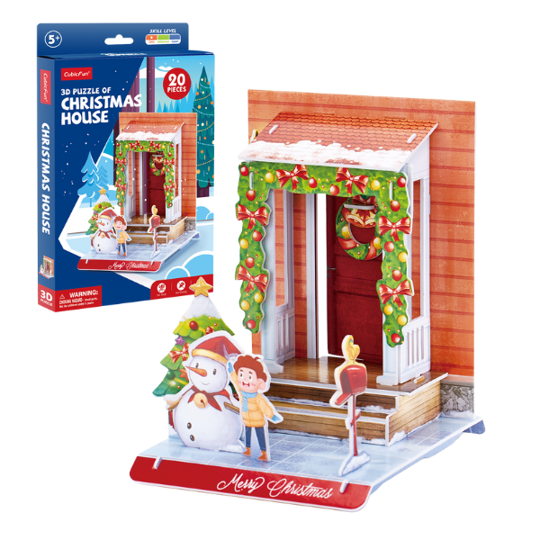 3D puzzle "Casa de Crăciun", 20 elem.