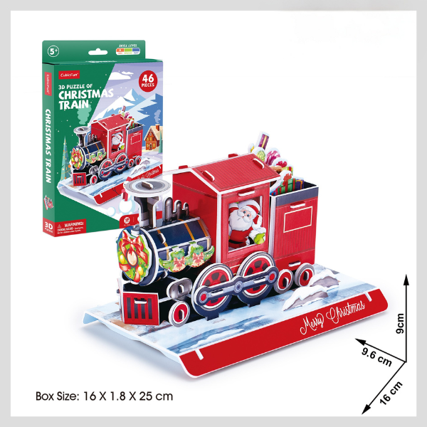 3D puzzle "Trenul de Crăciun", 46 elem.