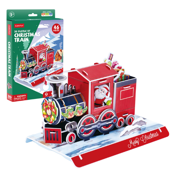 3D puzzle "Trenul de Crăciun", 46 elem.