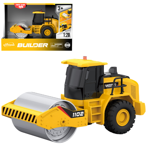 1:20 Mașină "Cilindru compactor" cu fricțiune (lumini /sunete)