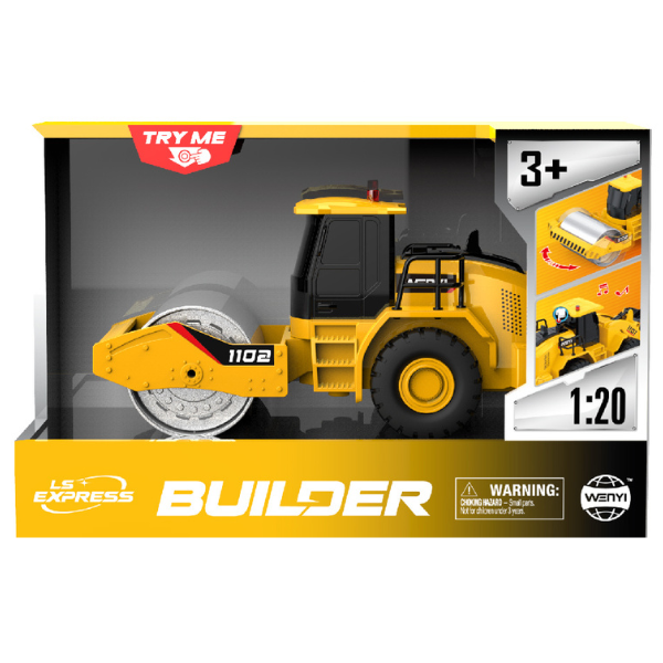 1:20 Mașină "Cilindru compactor" cu fricțiune (lumini /sunete)