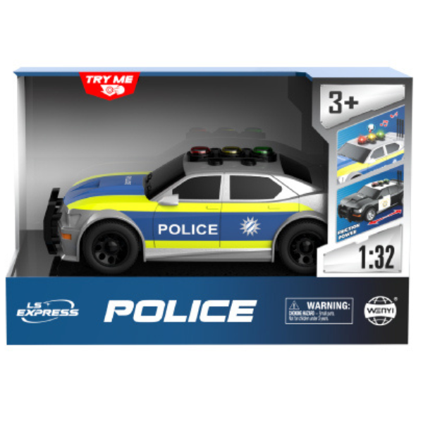 1:32 Mașină de poliție cu fricțiune (lumini /sunete)