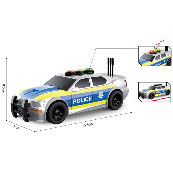 1:32 Mașină de poliție cu fricțiune (lumini /sunete)