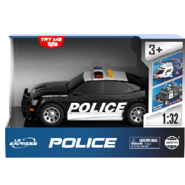 1:32 Mașină de poliție cu fricțiune (lumini /sunete)