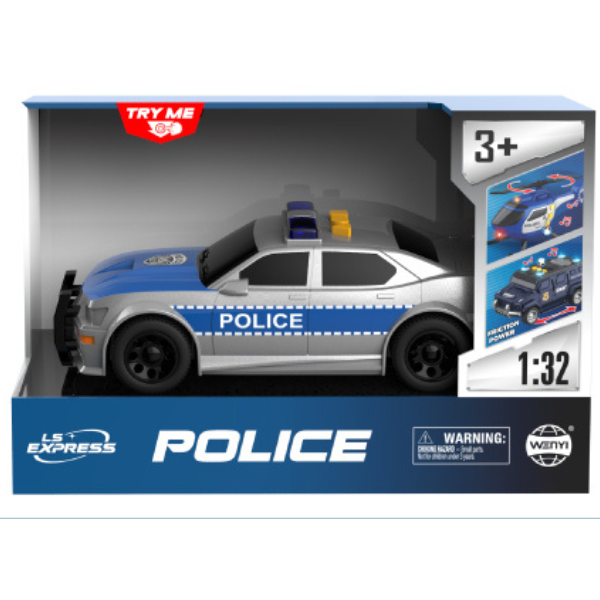 1:32 Mașină de poliție cu fricțiune (lumini /sunete)