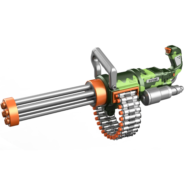 Автоматический пулемет с 30 мягкими пулями (аккумулятор 7.4V, 24 гильзы, защитные очки)