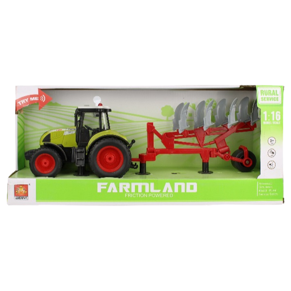 1:16 Инерционный трактор "Trailered Farm Tractor" (свет / звук)