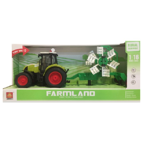 1:16 Tractor cu fricțiune "Trailered Farm Tractor" (lumina / sunet)