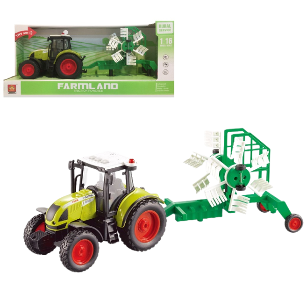 1:16 Tractor cu fricțiune "Trailered Farm Tractor" (lumina / sunet)