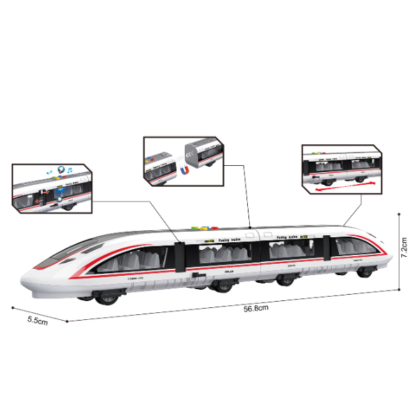 1:16  Tren magnetic de mare viteză cu inerție (lumină/sunet)