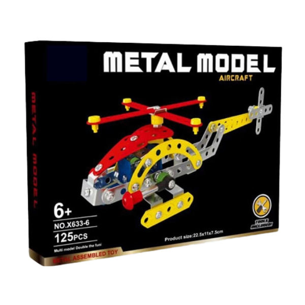 Set de construcție metalic „Elicopter”, 125 elem.