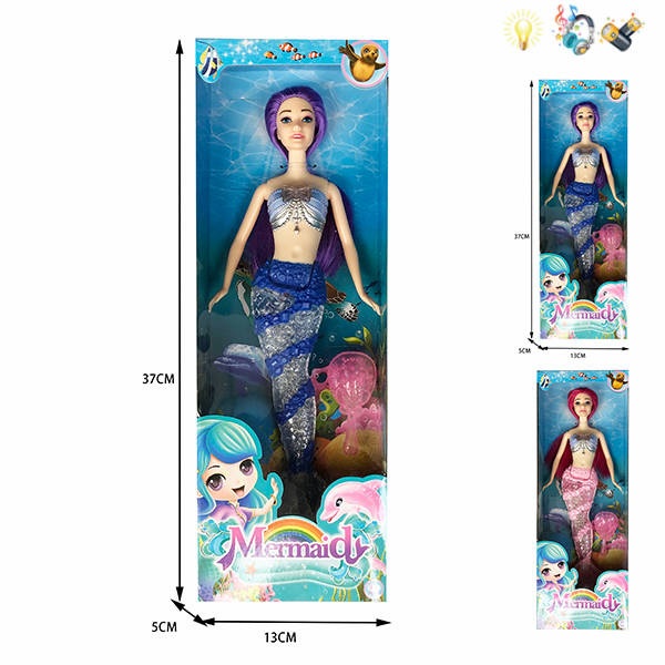 Păpușa Mermaidy 20cm (lumină, sunet)