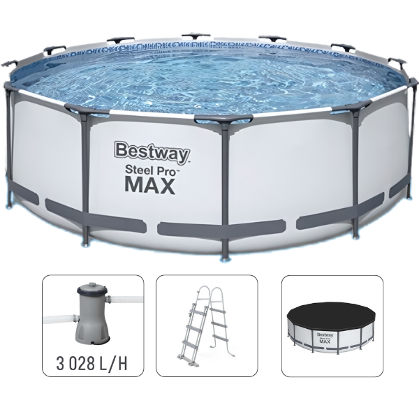Cumpara  Agrement și sport - Piscina Steel Pro Max 457x122cm, 16015L, carc..