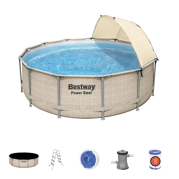 Piscina Power Steel 396x107cm, 11133L, carcas metal