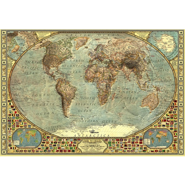Puzzle 2000 elemente Harta lumii