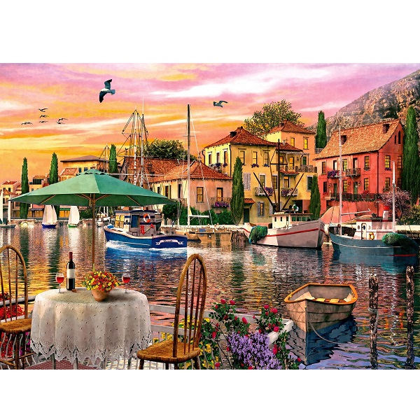 Puzzle 3000 elemente Portul la apus