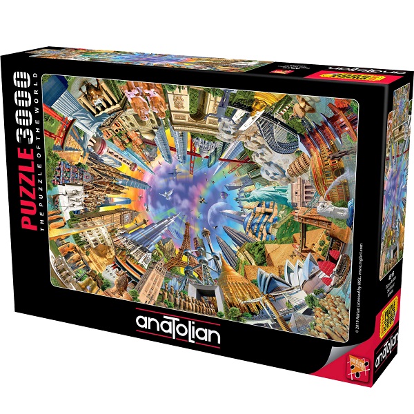 Puzzle 3000 elemente În jurul lumii..