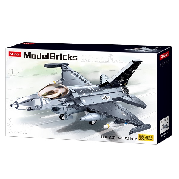 Конструктор “Истребитель Сокол F16C" , 521 элем.