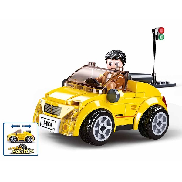 Set de construcție ”Mașină sport” cu inerție, 85 elem.